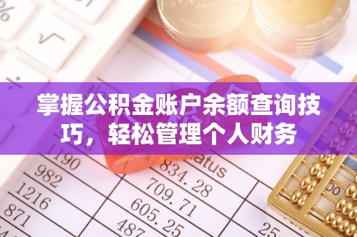 姜堰掌握公积金账户余额查询技巧，轻松管理个人财务