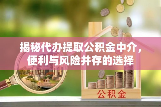 姜堰揭秘代办提取公积金中介，便利与风险并存的选择