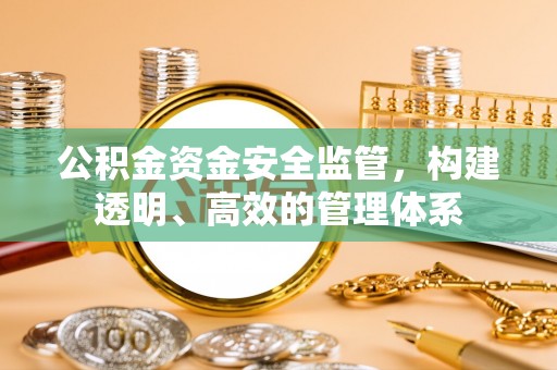 姜堰公积金资金安全监管，构建透明、高效的管理体系