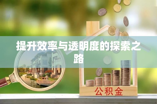 姜堰提升效率与透明度的探索之路