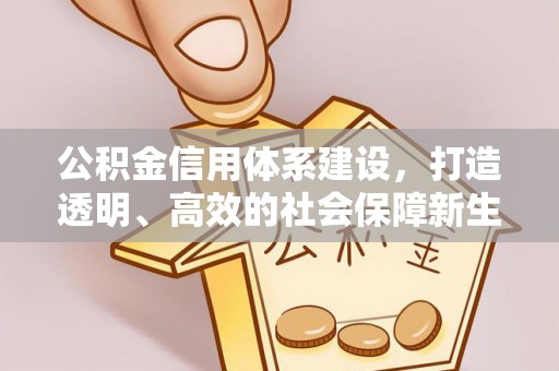 姜堰公积金信用体系建设，打造透明、高效的社会保障新生态