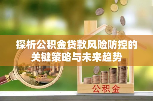 姜堰探析公积金贷款风险防控的关键策略与未来趋势