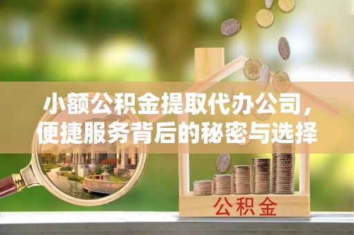 姜堰小额公积金提取代办公司，便捷服务背后的秘密与选择指南